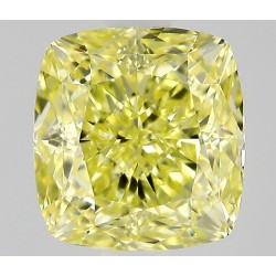 Diament o barwie fantazyjnej szlif poduszkowy modyfikowany, 0.91ct, VVS1, Fancy Yellow, GIA 2538386942