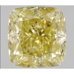 Diament o barwie fantazyjnej szlif poduszkowy modyfikowany, 0.81ct, SI2, Fancy Yellow, GIA 6535477673