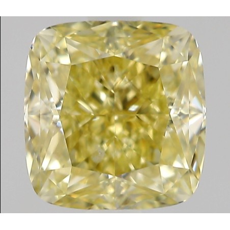 Diament o barwie fantazyjnej szlif poduszkowy modyfikowany, 0.81ct, SI2, Fancy Yellow, GIA 6535477673