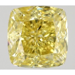 Diament o barwie fantazyjnej szlif poduszkowy modyfikowany, 0.81ct, VVS1, Fancy Deep Yellow, GIA 7533351412