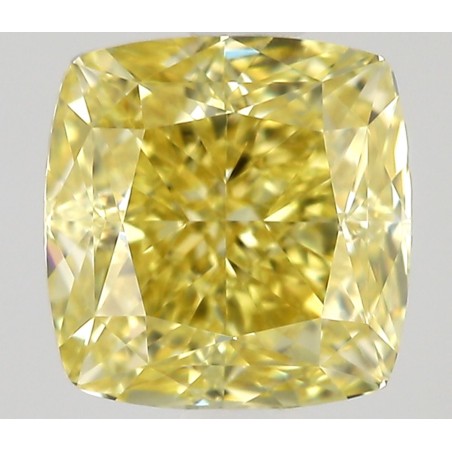 Diament o barwie fantazyjnej szlif poduszkowy modyfikowany, 0.81ct, VVS1, Fancy Deep Yellow, GIA 7533351412