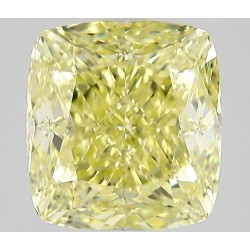 Diament o barwie fantazyjnej szlif poduszkowy modyfikowany, 2ct, VS2, Fancy Yellow, GIA 7532388075
