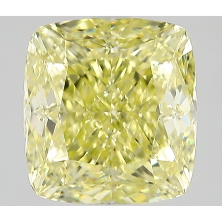 Diament o barwie fantazyjnej szlif poduszkowy modyfikowany, 2ct, VS2, Fancy Yellow, GIA 7532388075
