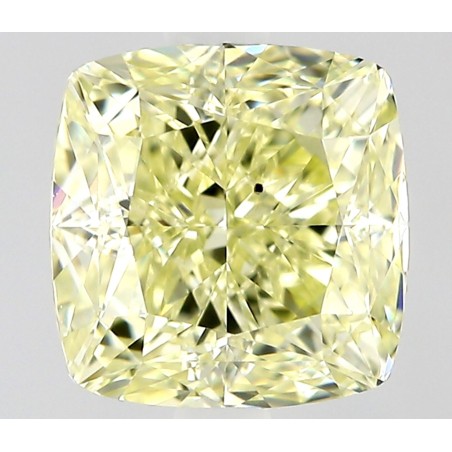 Diament o barwie fantazyjnej szlif poduszkowy modyfikowany, 1.02ct, SI1, Fancy Light Yellow, GIA 6535516155