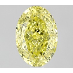 Diament o barwie fantazyjnej szlif owalny, 0.76ct, VS2, Fancy Intense Yellow, GIA 7536495033