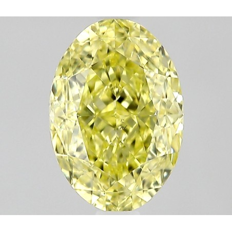 Diament o barwie fantazyjnej szlif owalny, 0.76ct, VS2, Fancy Intense Yellow, GIA 7536495033