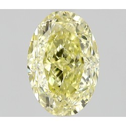Diament o barwie fantazyjnej szlif owalny, 0.61ct, VS1, Fancy Light Yellow, GIA 7536589562