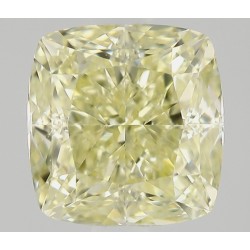 Diament o barwie fantazyjnej szlif poduszkowy modyfikowany, 0.75ct, VS1, Fancy Light Yellow, GIA 7531553704