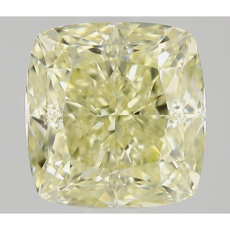 Diament o barwie fantazyjnej szlif poduszkowy modyfikowany, 0.75ct, VS1, Fancy Light Yellow, GIA 7531553704