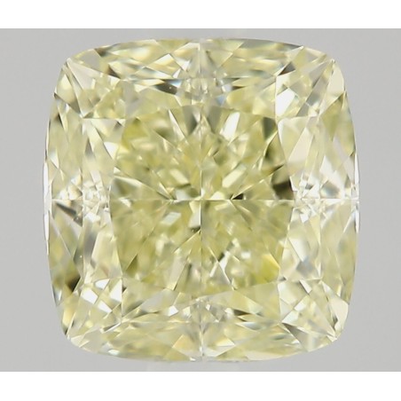 Diament o barwie fantazyjnej szlif poduszkowy modyfikowany, 0.75ct, VS1, Fancy Light Yellow, GIA 7531553704