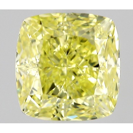 Diament o barwie fantazyjnej szlif poduszkowy modyfikowany, 0.7ct, VVS1, Fancy Intense Yellow, GIA 6535454849