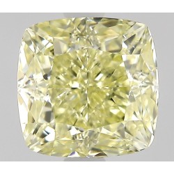 Diament o barwie fantazyjnej szlif poduszkowy modyfikowany, 1.08ct, VS1, Fancy Light Yellow, GIA 2537589220