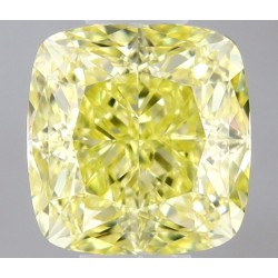 Diament o barwie fantazyjnej szlif poduszkowy modyfikowany, 0.45ct, VS1, Fancy Yellow, GIA 6531732030