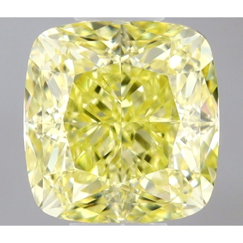 Diament o barwie fantazyjnej szlif poduszkowy modyfikowany, 0.45ct, VS1, Fancy Yellow, GIA 6531732030