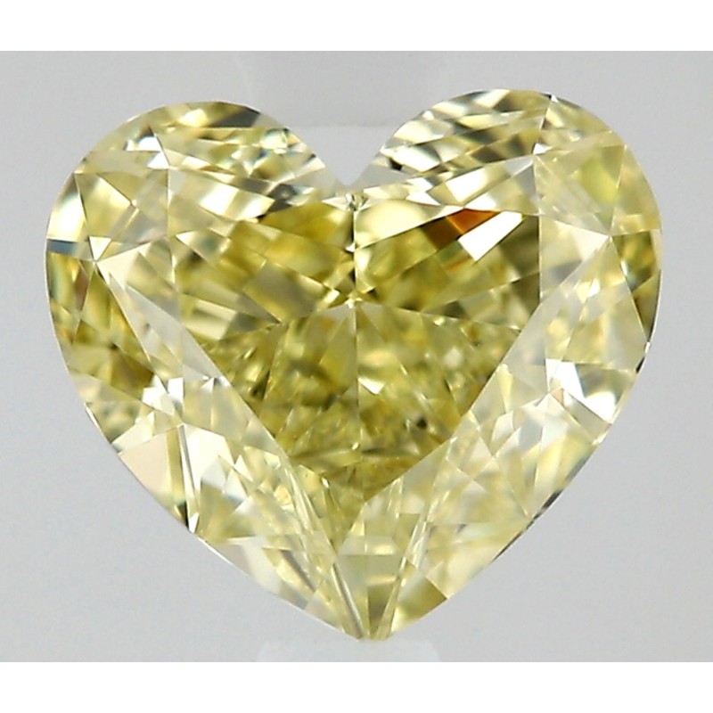 Diament o barwie fantazyjnej serce, 0.58ct, VVS2, Fancy Yellow, GIA 1535687858