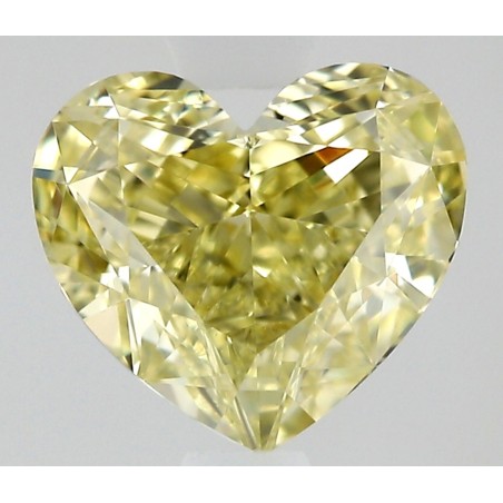 Diament o barwie fantazyjnej serce, 0.58ct, VVS2, Fancy Yellow, GIA 1535687858