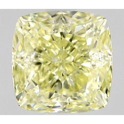 Diament o barwie fantazyjnej szlif poduszkowy modyfikowany, 0.73ct, VS1, Fancy Yellow, GIA 7536660890