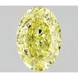 Diament o barwie fantazyjnej szlif owalny, 0.7ct, VVS2, Fancy Yellow, GIA 1535660738