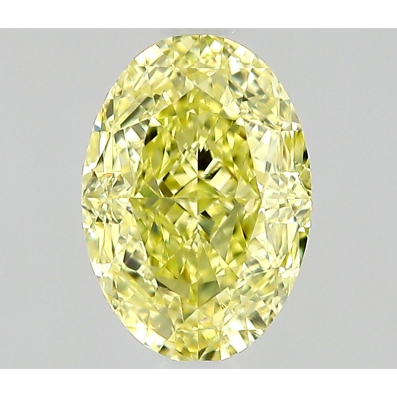 Diament o barwie fantazyjnej szlif owalny, 0.7ct, VVS2, Fancy Yellow, GIA 1535660738