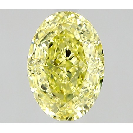 Diament o barwie fantazyjnej szlif owalny, 0.7ct, VVS2, Fancy Yellow, GIA 1535660738