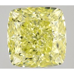 Diament o barwie fantazyjnej szlif poduszkowy modyfikowany, 1.5ct, VVS1, Fancy Yellow, GIA 6532725861