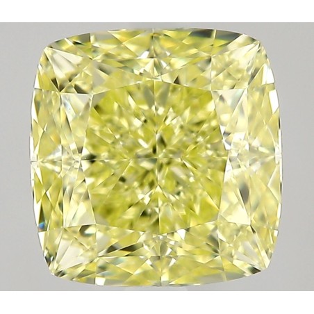 Diament o barwie fantazyjnej szlif poduszkowy modyfikowany, 1.5ct, VVS1, Fancy Yellow, GIA 6532725861