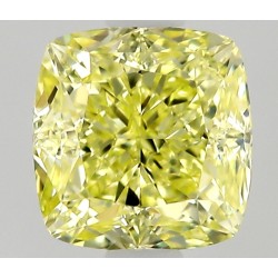 Diament o barwie fantazyjnej szlif poduszkowy modyfikowany, 0.5ct, VS1, Fancy Yellow, GIA 1533646648