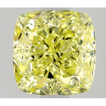 Diament o barwie fantazyjnej szlif poduszkowy modyfikowany, 0.5ct, VS1, Fancy Yellow, GIA 1533646648