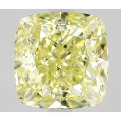 Diament o barwie fantazyjnej szlif poduszkowy modyfikowany, 1.07ct, SI1, Fancy Yellow, GIA 2537645777