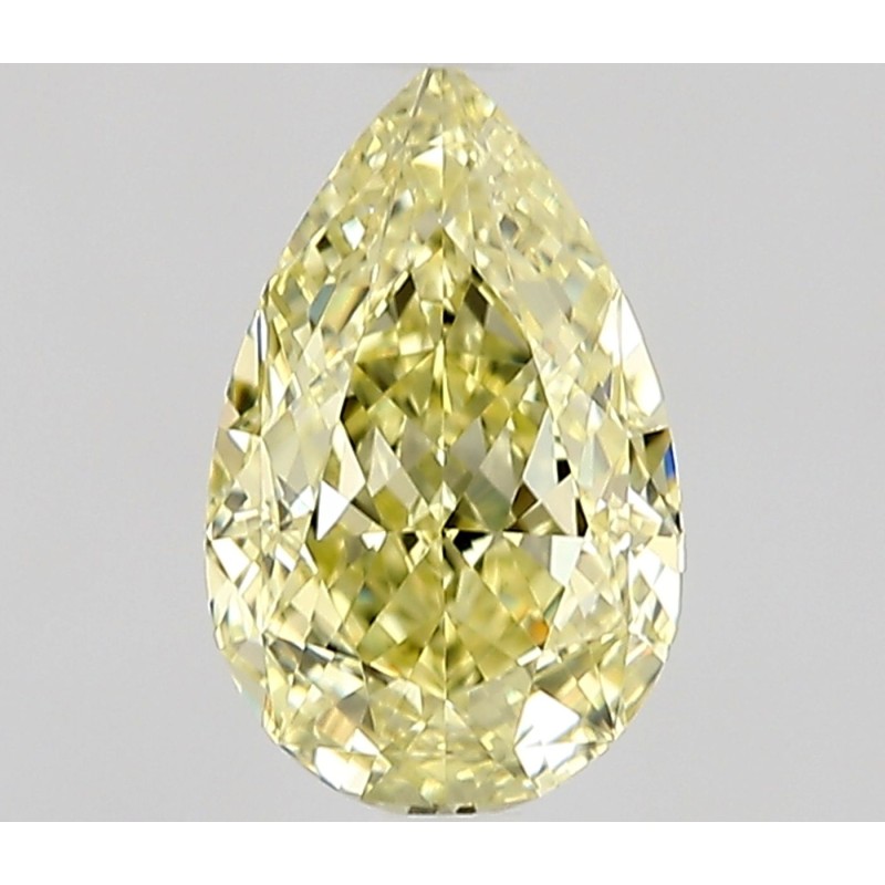Diament o barwie fantazyjnej szlif gruszkowy, 0.61ct, VVS1, Fancy Light Yellow, GIA 6535467371