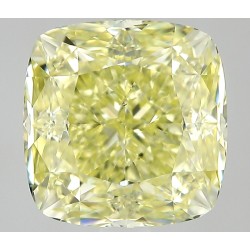 Diament o barwie fantazyjnej szlif poduszkowy modyfikowany, 1.53ct, VS1, Fancy Light Yellow, GIA 6532745329