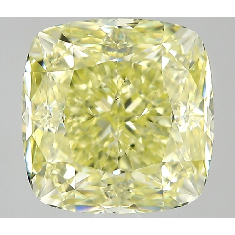 Diament o barwie fantazyjnej szlif poduszkowy modyfikowany, 1.53ct, VS1, Fancy Light Yellow, GIA 6532745329