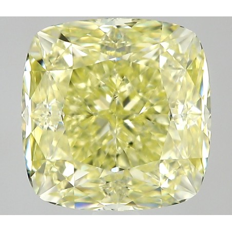 Diament o barwie fantazyjnej szlif poduszkowy modyfikowany, 1.53ct, VS1, Fancy Light Yellow, GIA 6532745329