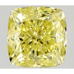 Diament o barwie fantazyjnej szlif poduszkowy modyfikowany, 0.77ct, VS1, Fancy Intense Yellow, GIA 1539592226