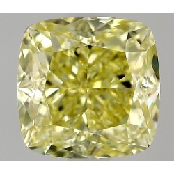 Diament o barwie fantazyjnej szlif poduszkowy modyfikowany, 0.66ct, VS1, Fancy Yellow, GIA 6531687830