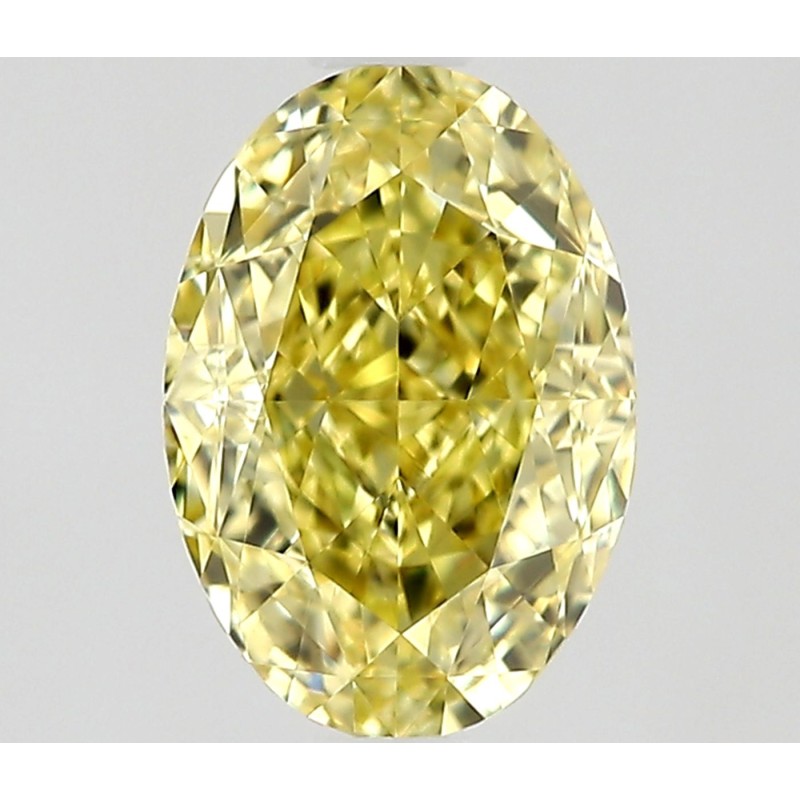 Diament o barwie fantazyjnej szlif owalny, 0.6ct, VVS2, Fancy Intense Yellow, GIA 6531646424