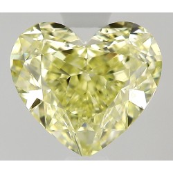 Diament o barwie fantazyjnej serce, 0.6ct, VS2, Fancy Light Yellow, GIA 2536687842