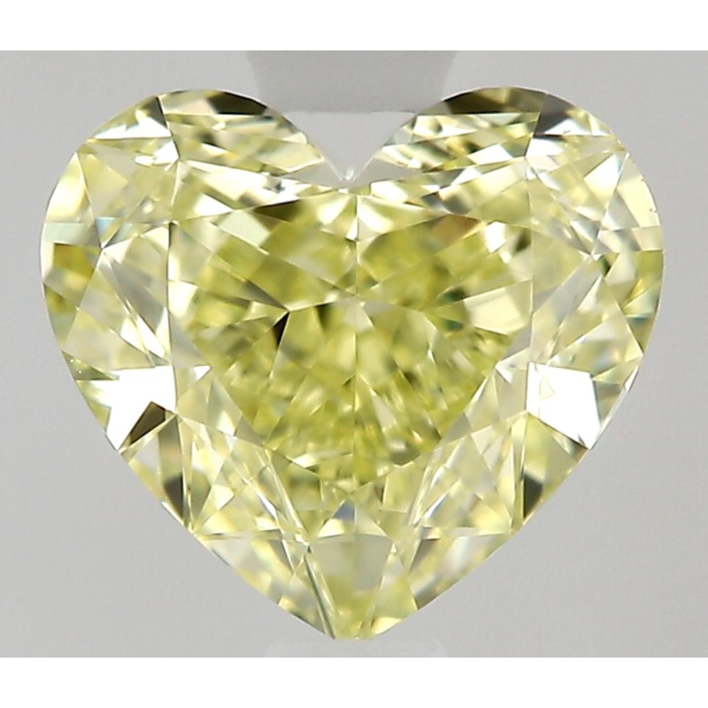 Diament o barwie fantazyjnej serce, 0.6ct, VS2, Fancy Light Yellow, GIA 2536687842