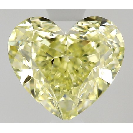 Diament o barwie fantazyjnej serce, 0.6ct, VS2, Fancy Light Yellow, GIA 2536687842