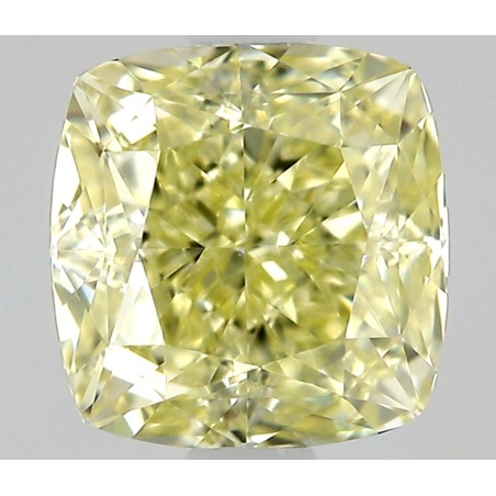 Diament o barwie fantazyjnej szlif poduszkowy modyfikowany, 0.58ct, VVS1, Fancy Yellow, GIA 7531660715