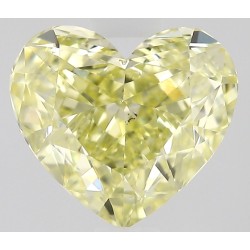 Diament o barwie fantazyjnej serce, 0.58ct, VS2, Fancy Yellow, GIA 6532646481