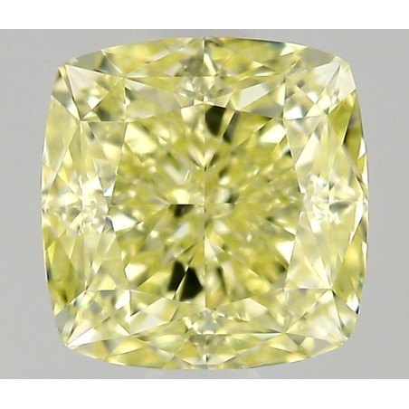 Diament o barwie fantazyjnej szlif poduszkowy modyfikowany, 0.65ct, VS1, Fancy Yellow, GIA 5533646415