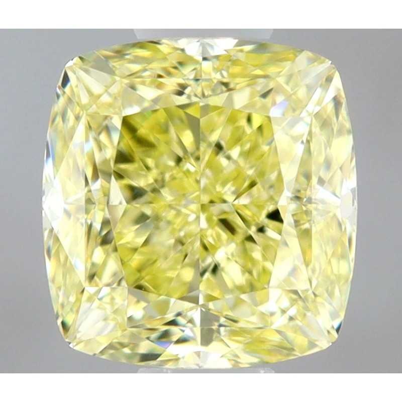 Diament o barwie fantazyjnej szlif poduszkowy modyfikowany, 0.7ct, VVS1, Fancy Yellow, GIA 6531685174