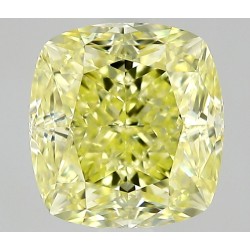 Diament o barwie fantazyjnej szlif poduszkowy modyfikowany, 1.01ct, VS2, Fancy Yellow, GIA 5533725892