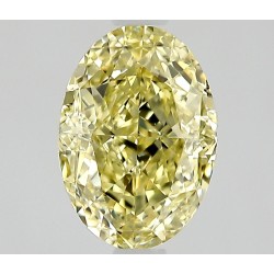 Diament o barwie fantazyjnej szlif owalny, 0.64ct, VS1, Fancy Yellow, GIA 6535660727