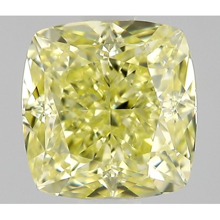 Diament o barwie fantazyjnej szlif poduszkowy modyfikowany, 0.7ct, VVS2, Fancy Yellow, GIA 6535660977