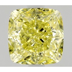 Diament o barwie fantazyjnej szlif poduszkowy modyfikowany, 0.74ct, VS1, Fancy Yellow, GIA 3535646496