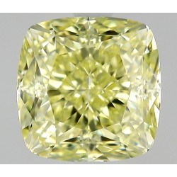 Diament o barwie fantazyjnej szlif poduszkowy modyfikowany, 0.9ct, VS2, Fancy Yellow, GIA 6532753748