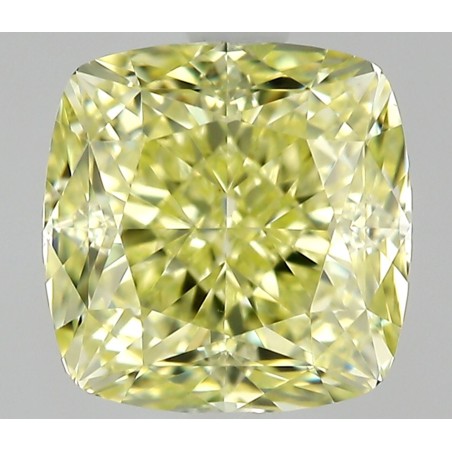 Diament o barwie fantazyjnej szlif poduszkowy modyfikowany, 0.9ct, VS2, Fancy Yellow, GIA 6532753748