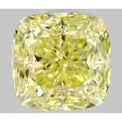 Diament o barwie fantazyjnej szlif poduszkowy modyfikowany, 0.7ct, VS1, Fancy Yellow, GIA 1535417010